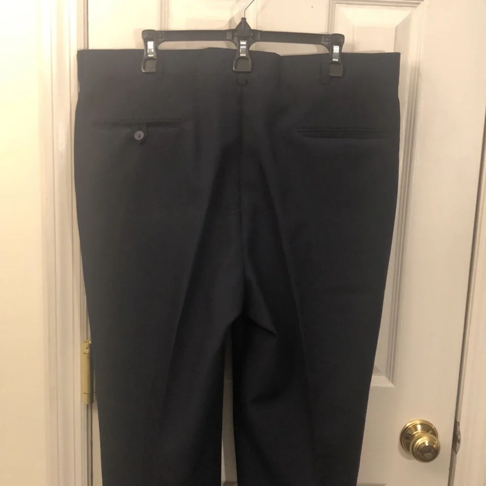 Vintage Mens Black Wool Blend Dress Pants 38 X 30 Adams Row Inseam 30